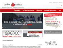 Tablet Screenshot of canadians.org